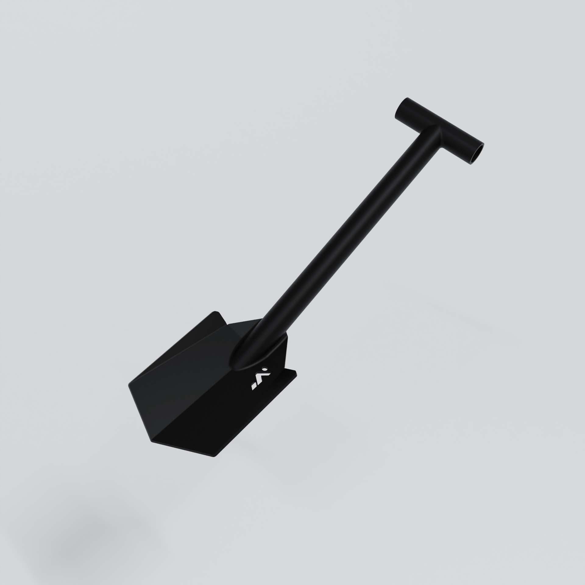 Rendering of black DOT shovel