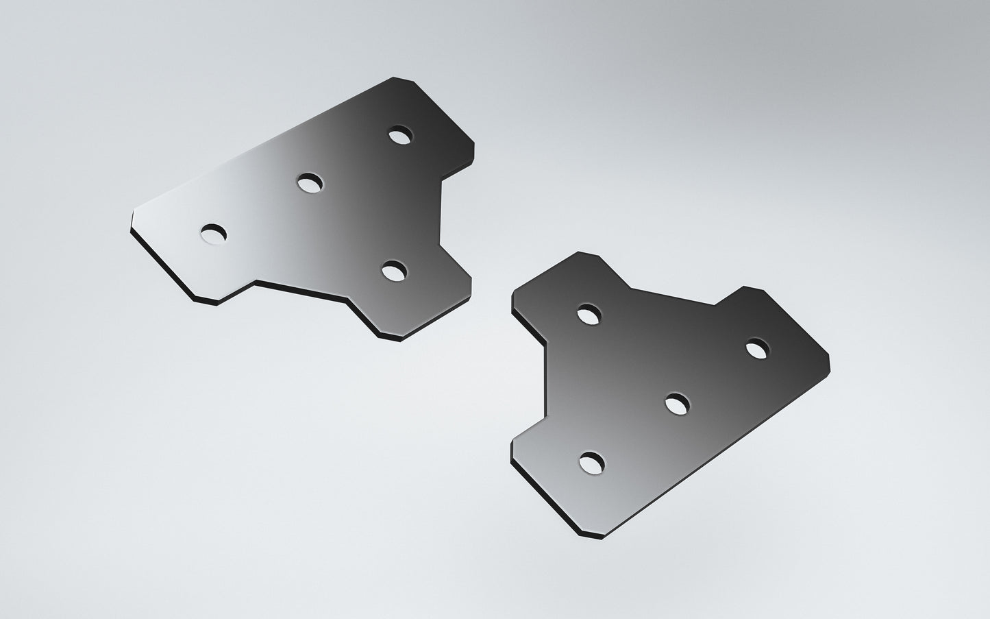 Pair of DOT t-brackets to connect Aluminium bars